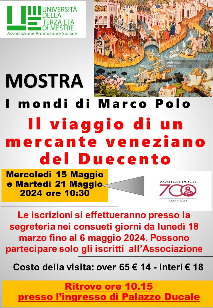 Visita mostra I Mondi di Marco Polo a Venezia Università Terza Età